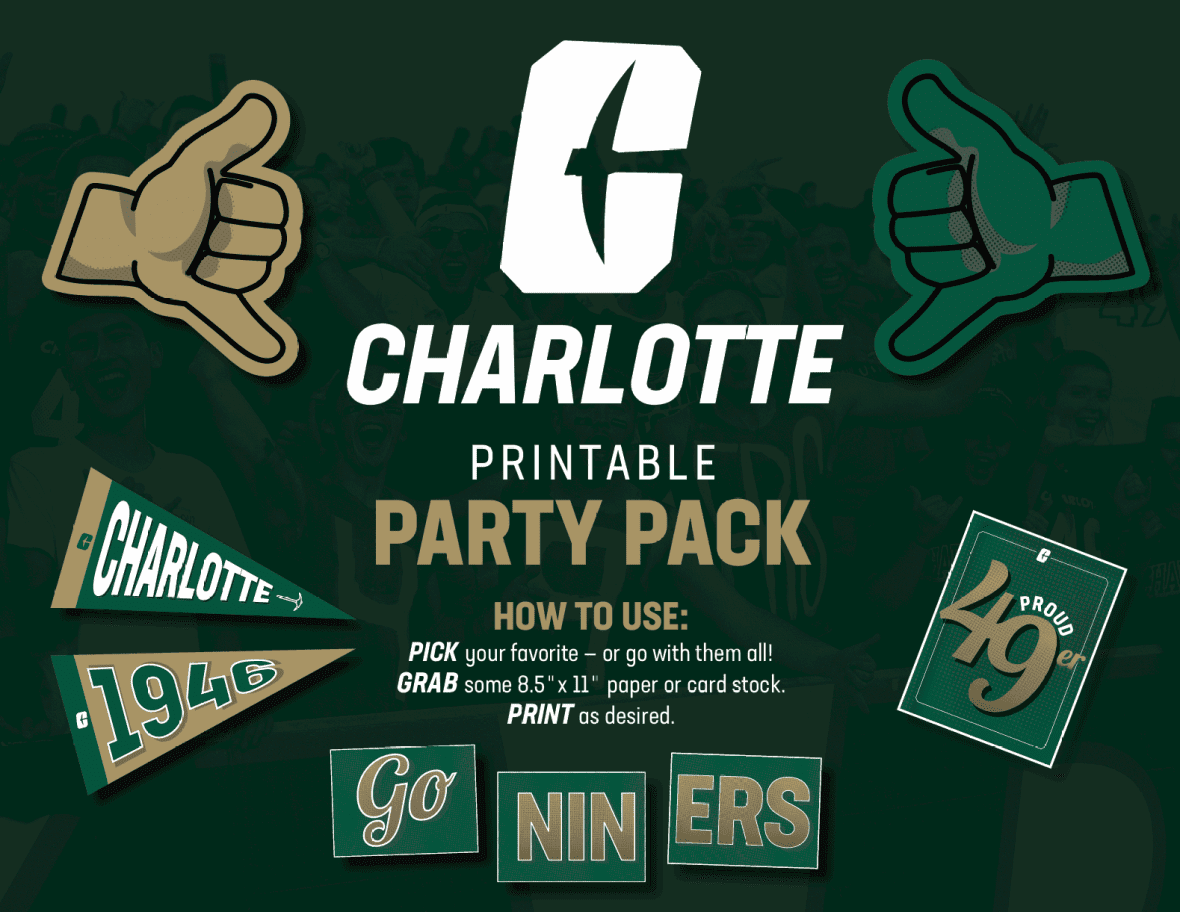 image showing all of the printable party pack images